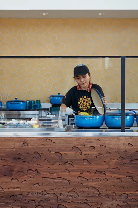 Interior view of Bini’s Kitchen in San Francisco, CA.