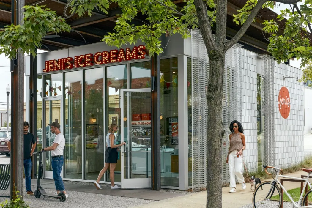 Entrance to Jeni's Icecream in Birmingham, Alabama.