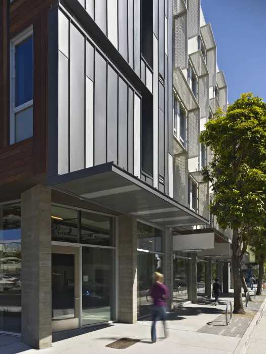Gough Street sidewalk at Richardson Apartments in San Francisco.