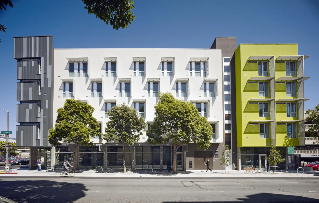 West elevation of Richardson Apartments in San Francisco.