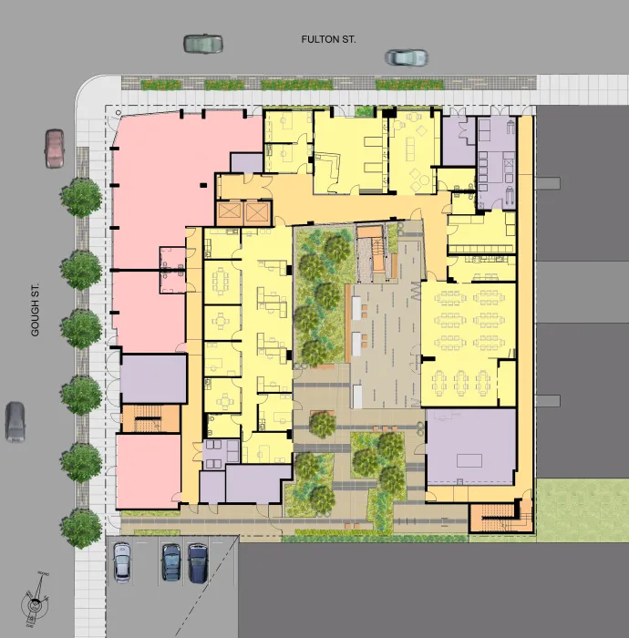 Site plan for Richardson Apartments in San Francisco.