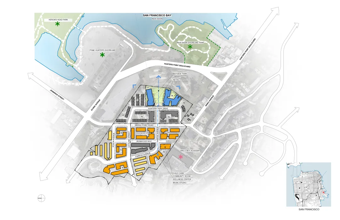 Context plan for Hunter’s View Phase 3 in San Francisco, Ca.