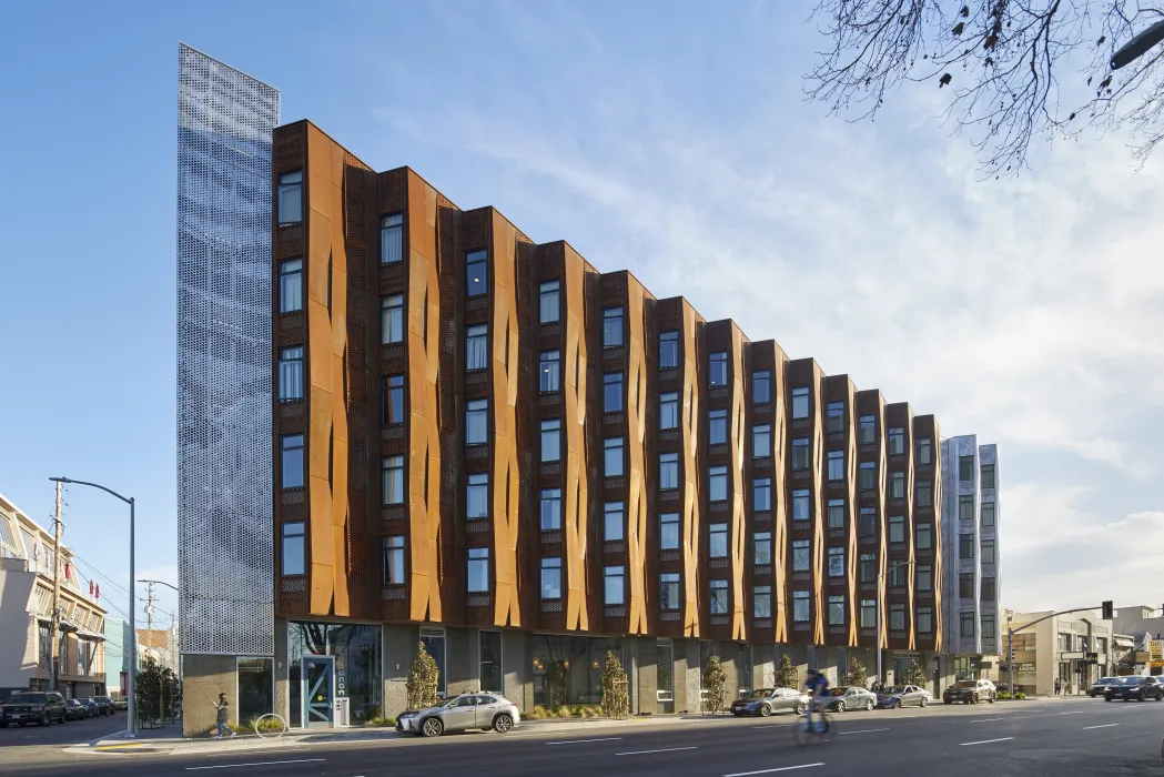 Exterior view of Tahanan Supportive Housing in San Francisco.