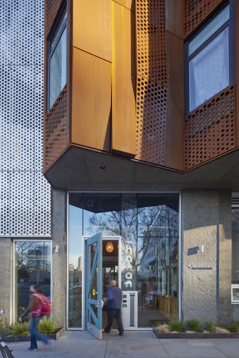 Entrance to Tahanan Supportive Housing in San Francisco.