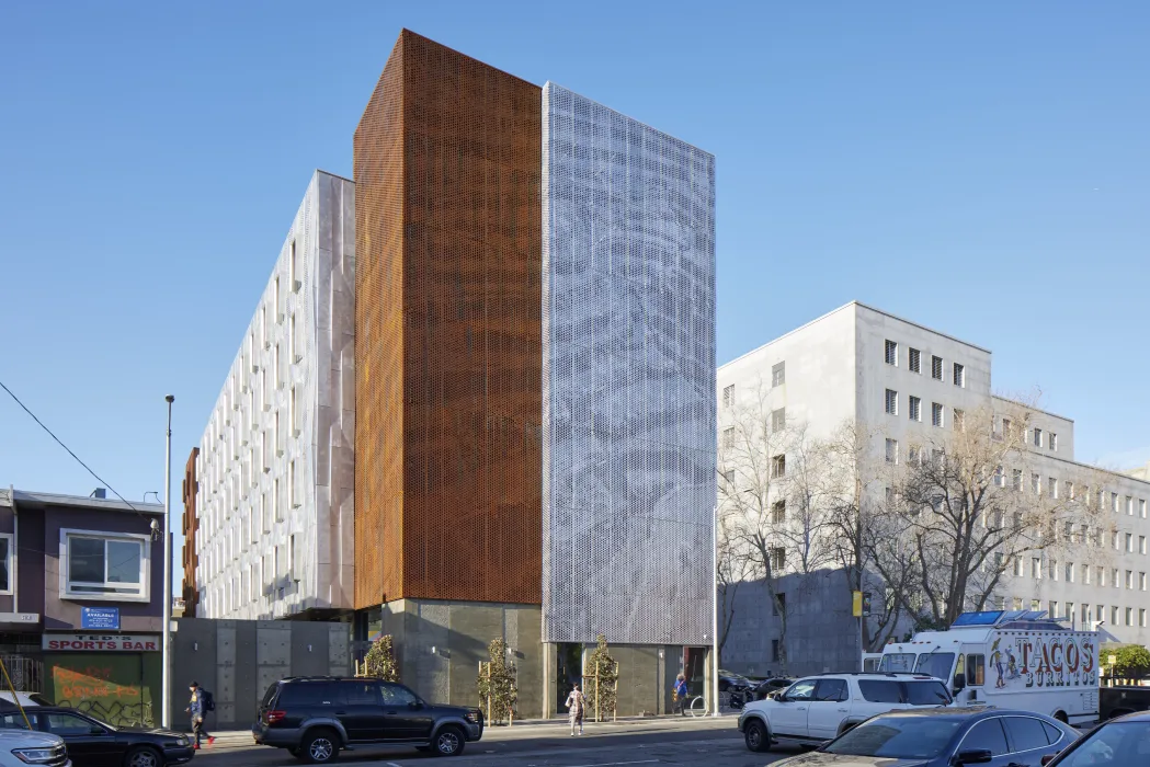 Exterior view of Tahanan Supportive Housing in San Francisco.