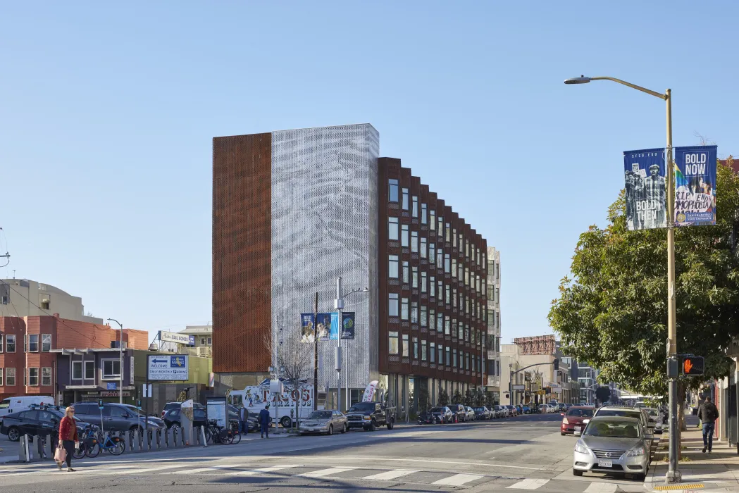 Exterior view of Tahanan Supportive Housing in San Francisco.