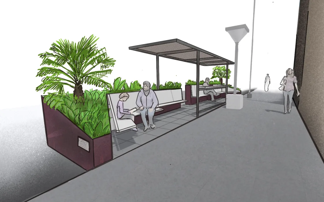 Rendering of the Saint Frank Parklet in San Francisco.