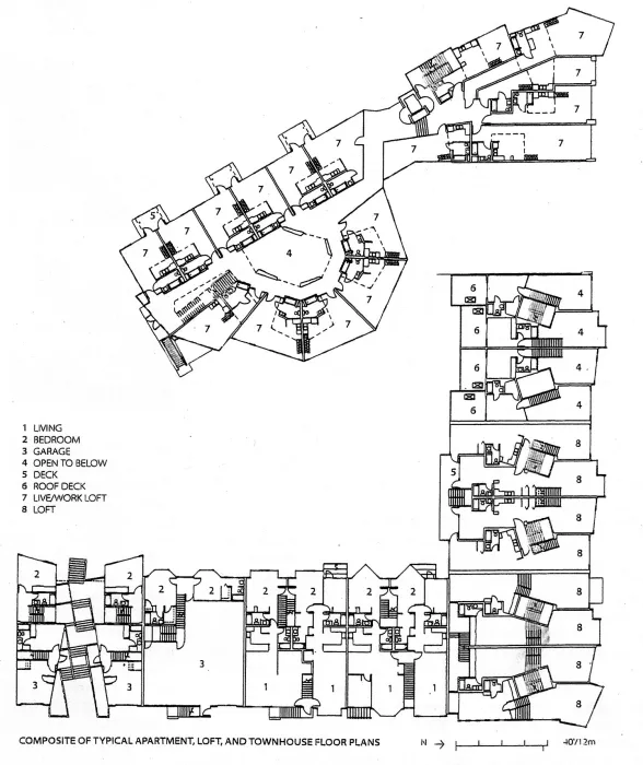 Typical upper level plan for 18th & Arkansas/g2 Lofts in San Francisco.