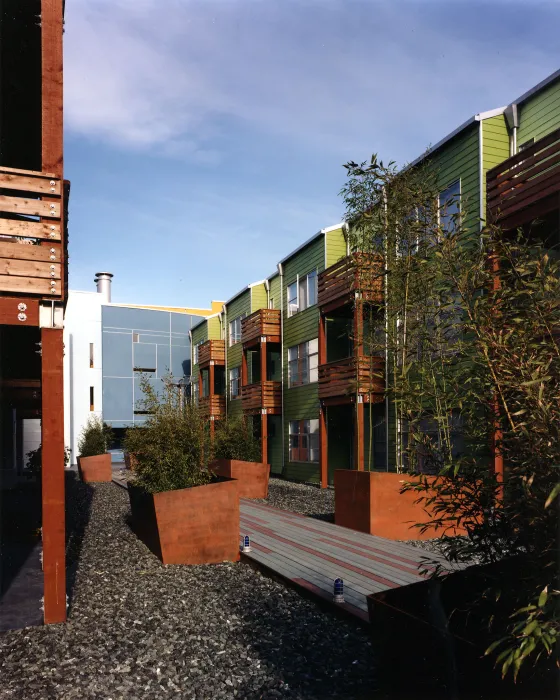 Courtyard at SOMA Residences in San Francisco.