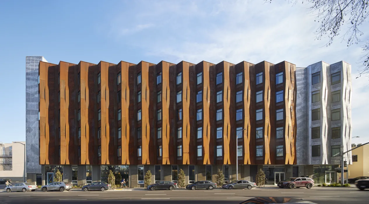 Exterior view of Tahanan Supportive Housing in San Francisco.