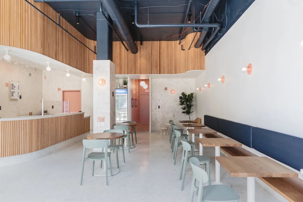 Interior view of Big Spoon Creamery in Huntsville, Alabama.