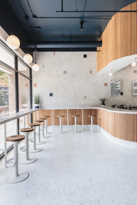 Interior view of Big Spoon Creamery in Huntsville, Alabama.