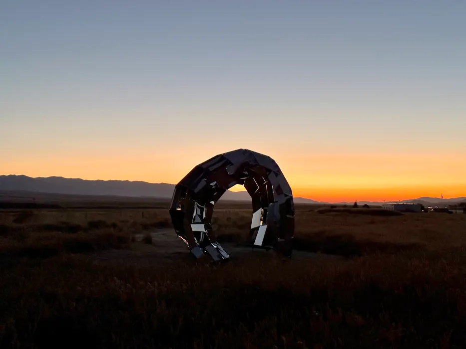 peepSHOW in the desert during sunset in New Cuyama, California.