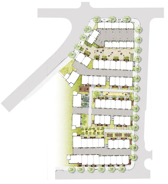 Site plan for The Grove in Durham, North Carolina.