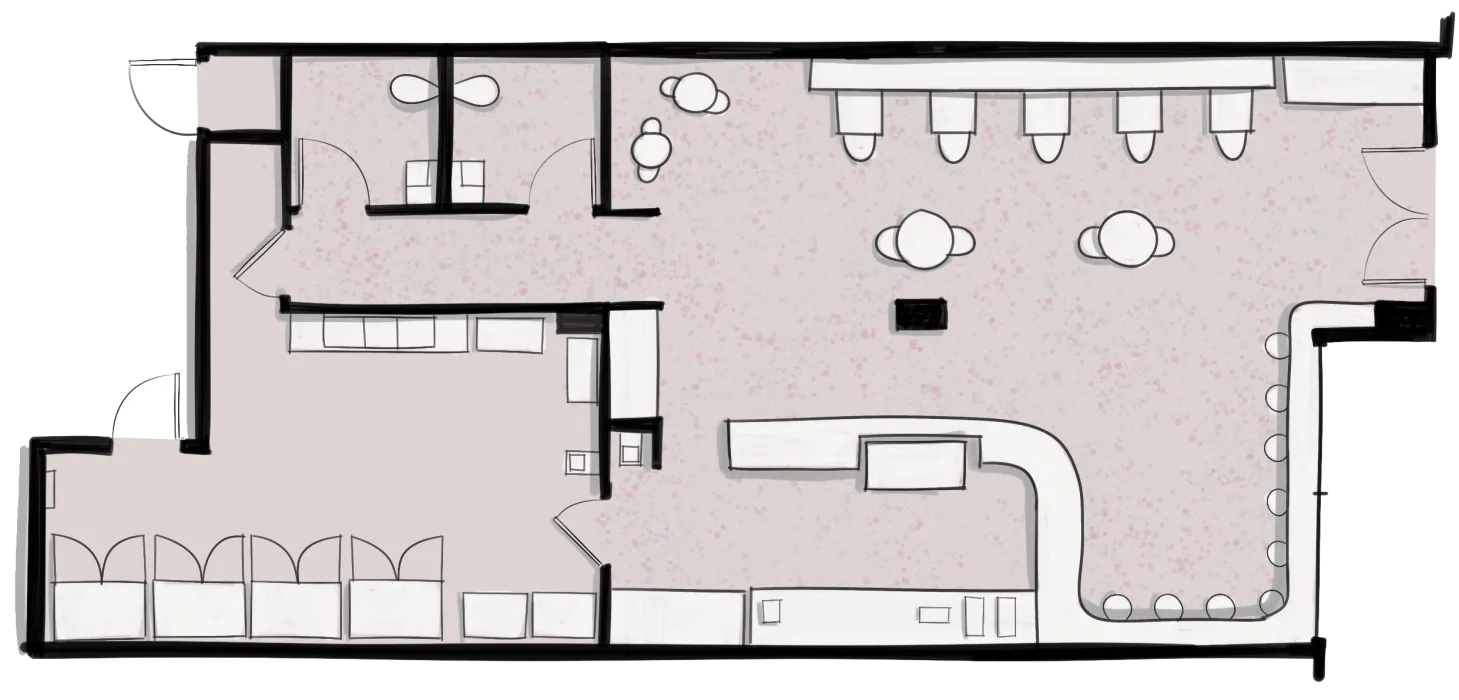 Site plan for Big Spoon Creamery in Huntsville, Alabama.