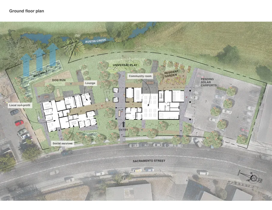 Site plan for Blue Oak Landing in Vallejo, California.