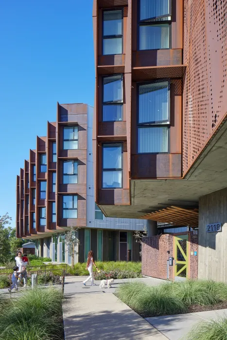 Exterior view of the entrance to Blue Oak Landing in Vallejo, California.