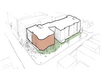 Diagram of the canopy for Africatown Plaza in Seattle, Washington.