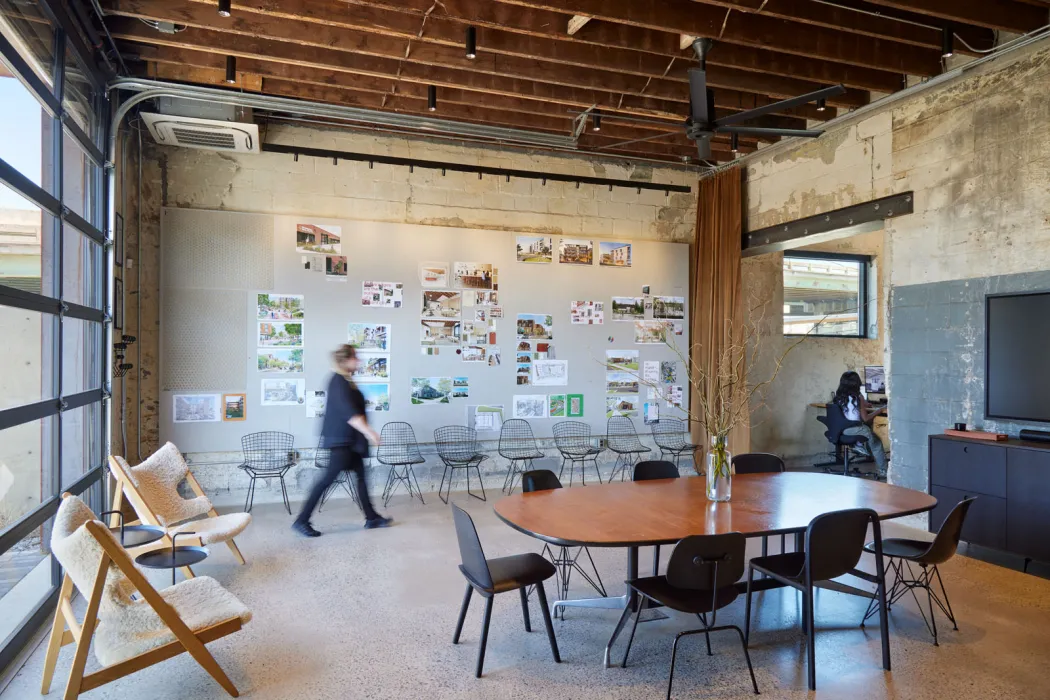 Interior of the DBA office inside the Bandsaw Building in Birmingham, Alabama.