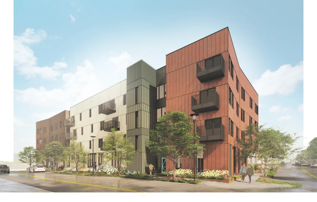 Exterior rendering of Park24 in Nashville, Tennessee. 