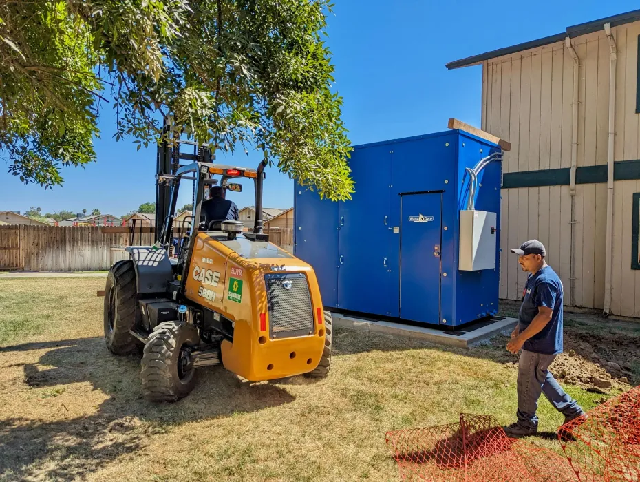 WaterDrop Skid installed at Kings View Manor in Fresno, California.