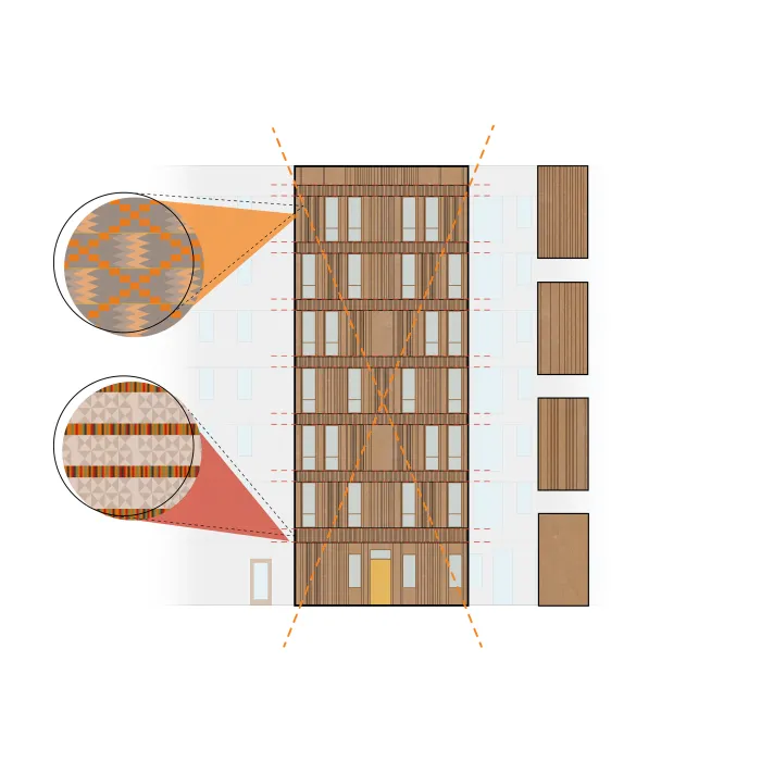 Design detail for Africatown Plaza in Seattle, Washington.