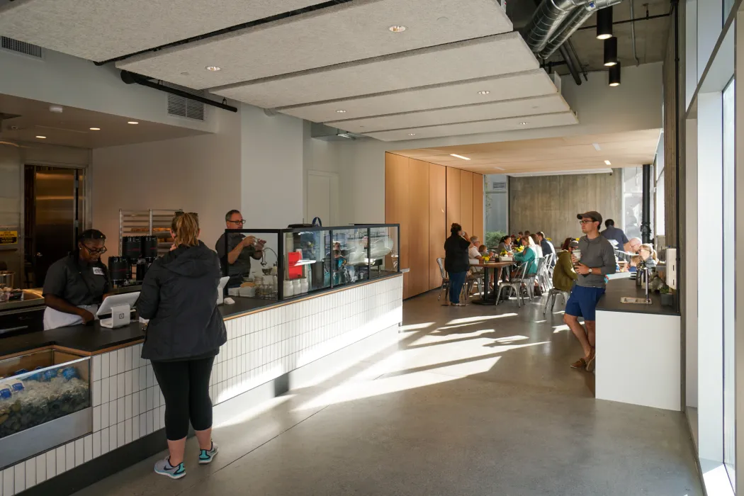 Interior view of Johnny Doughnuts in San Francisco.