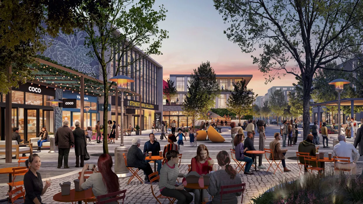 Exterior rendering for Stonestown Galleria.