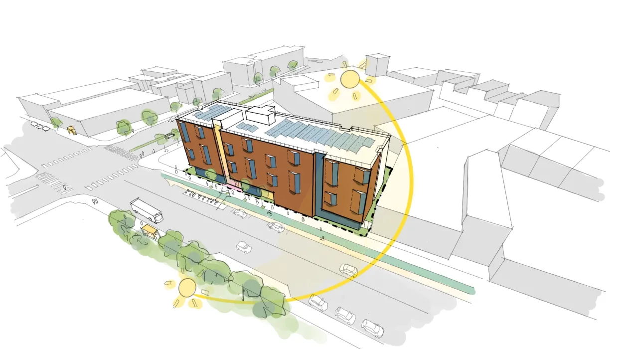 concept aerial diagram for 1633 Valencia.