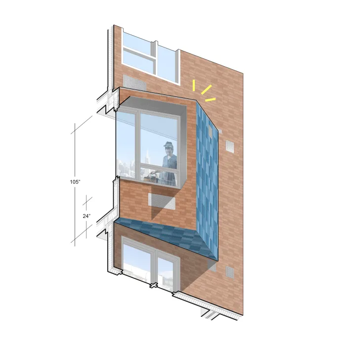 Diagram the bays on 1633 Valencia.