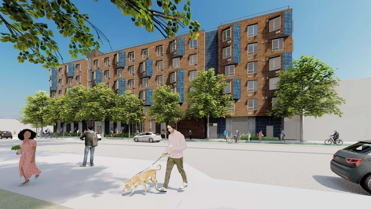 Exterior rendering for 1633 Valencia.