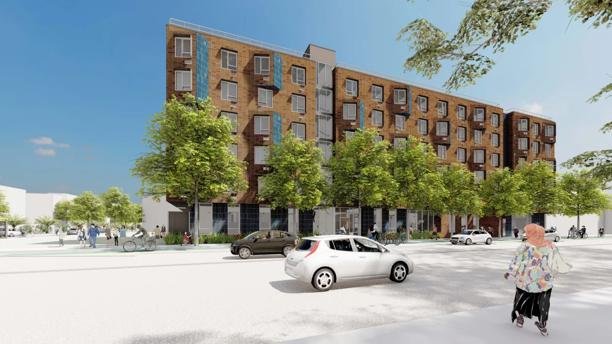 Exterior rendering for 1633 Valencia.
