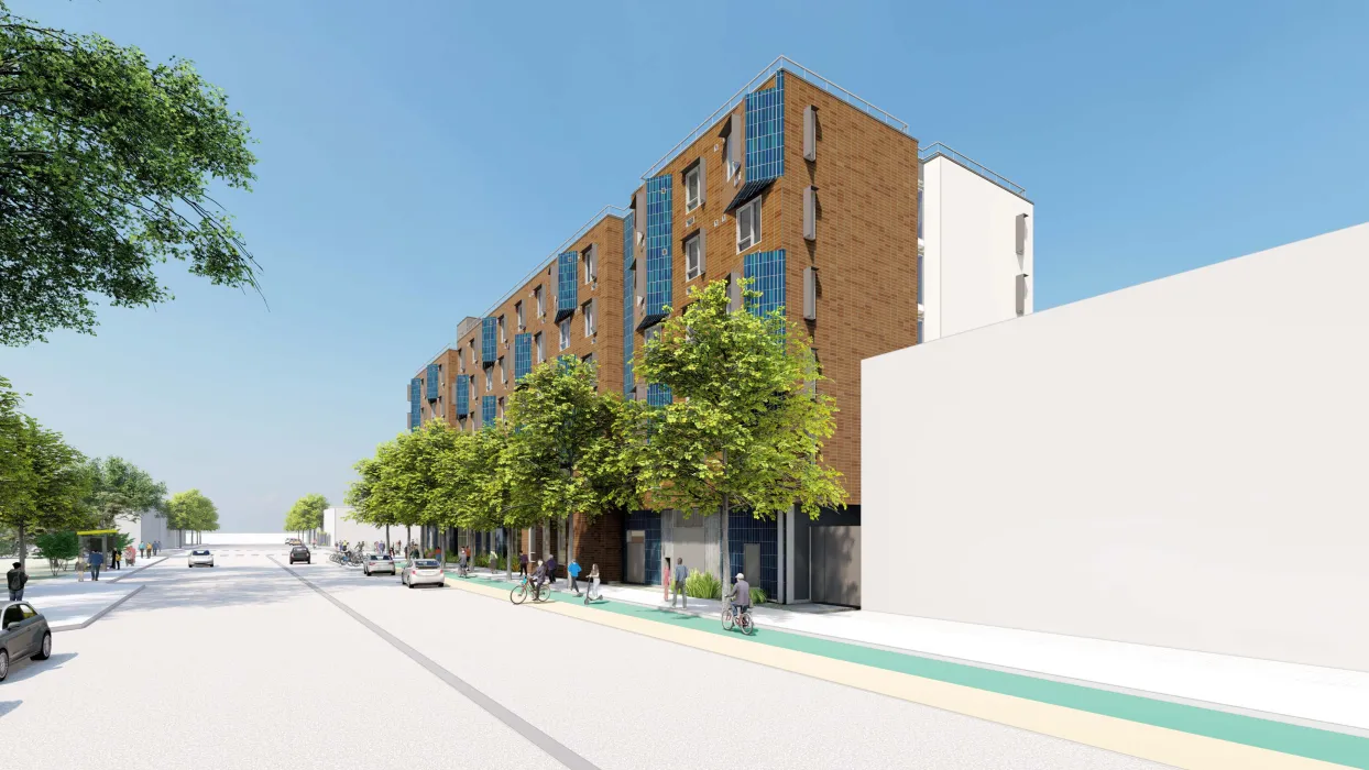 Exterior rendering for 1633 Valencia.