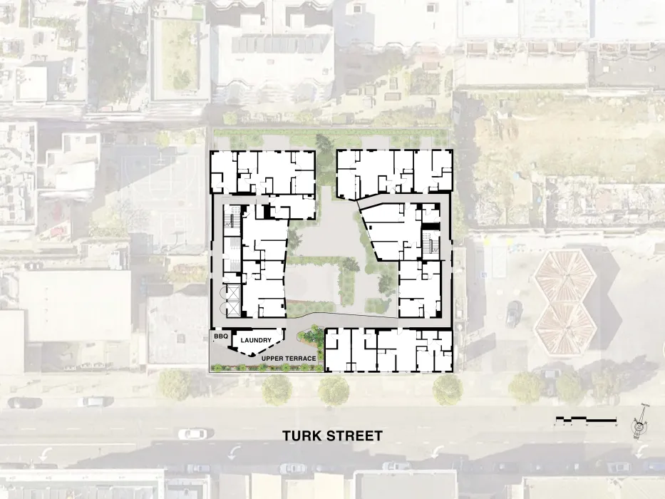 Level eight site plan for 850 Turk.