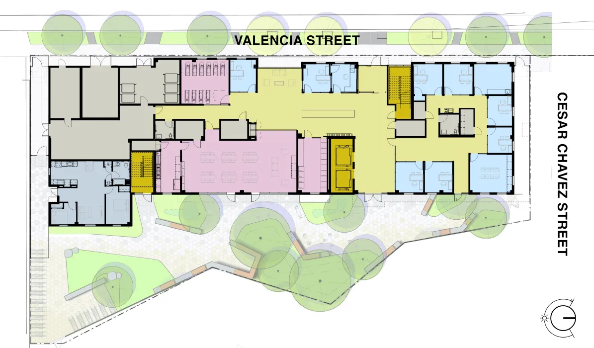 Site plan for 1633 Valencia.