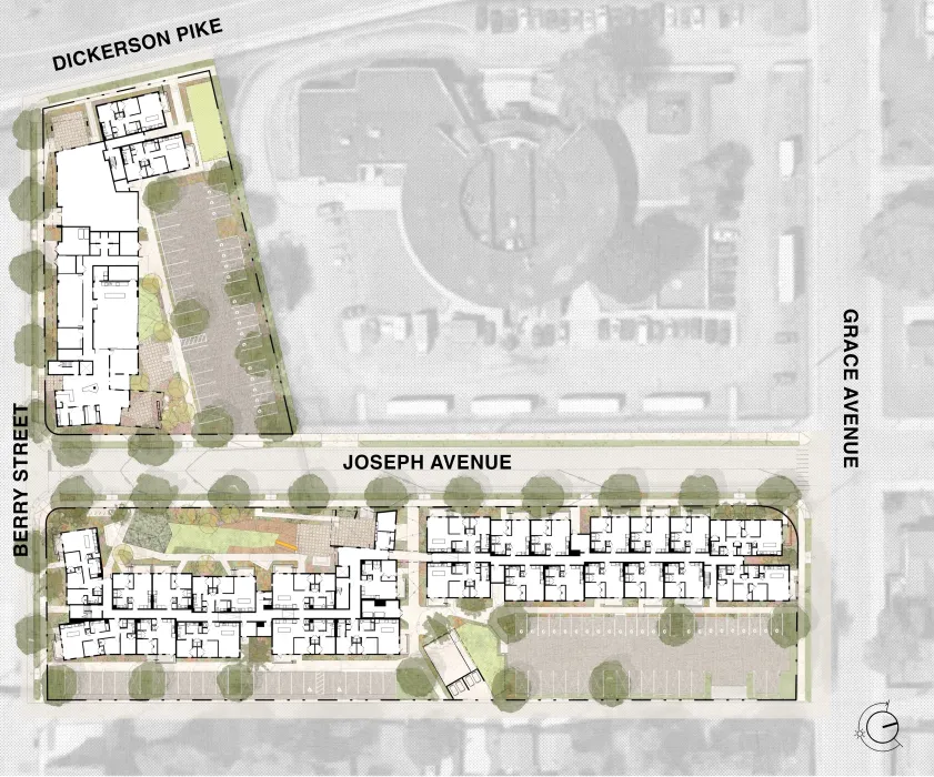 Site plan for Park24 in Nashville, Tennessee. 