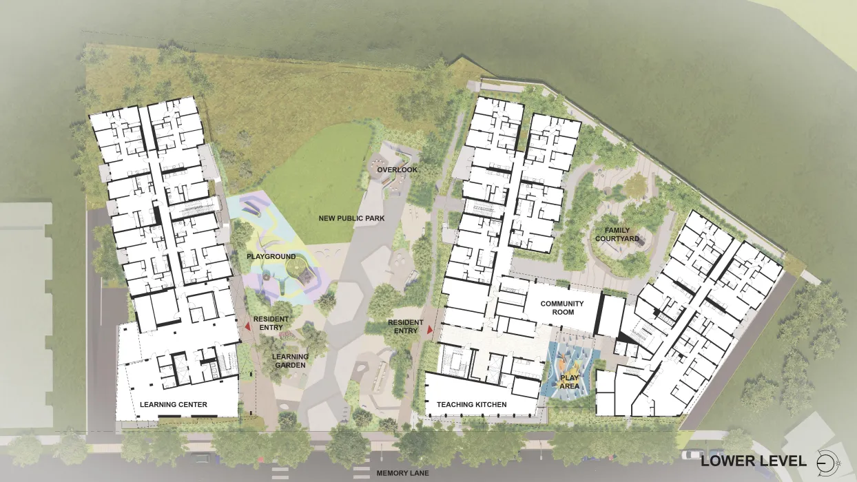 Lower level site plan for Hunter’s View Phase 3 in San Francisco.