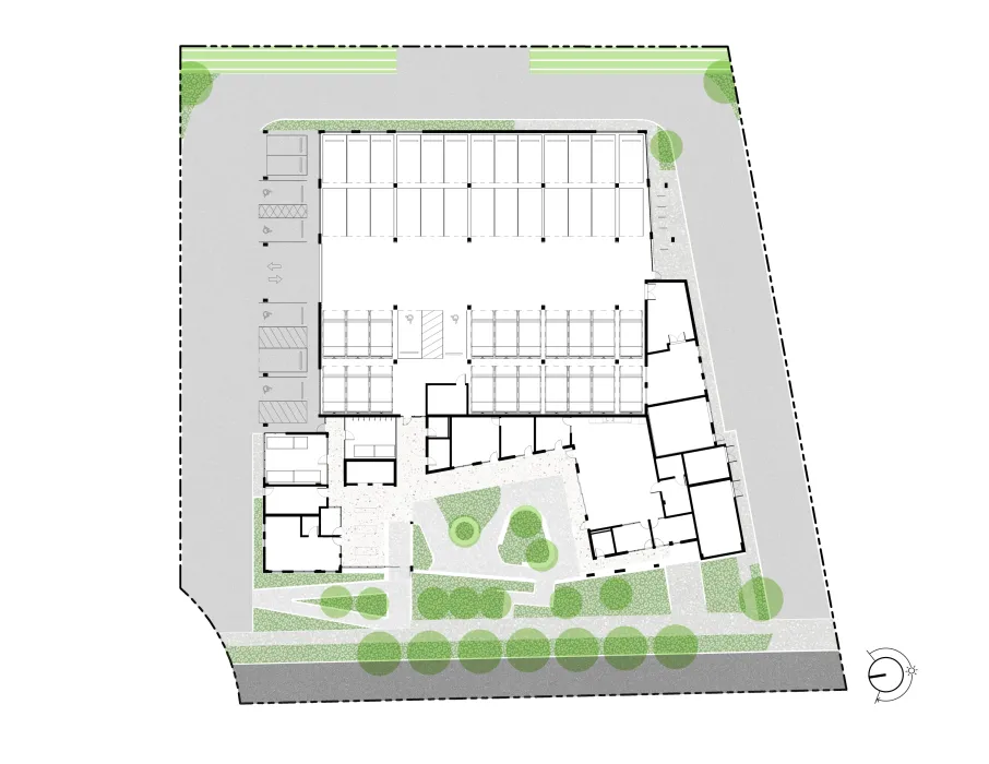 Level one site plan for 355 Sango Court in Milpitas, Ca.