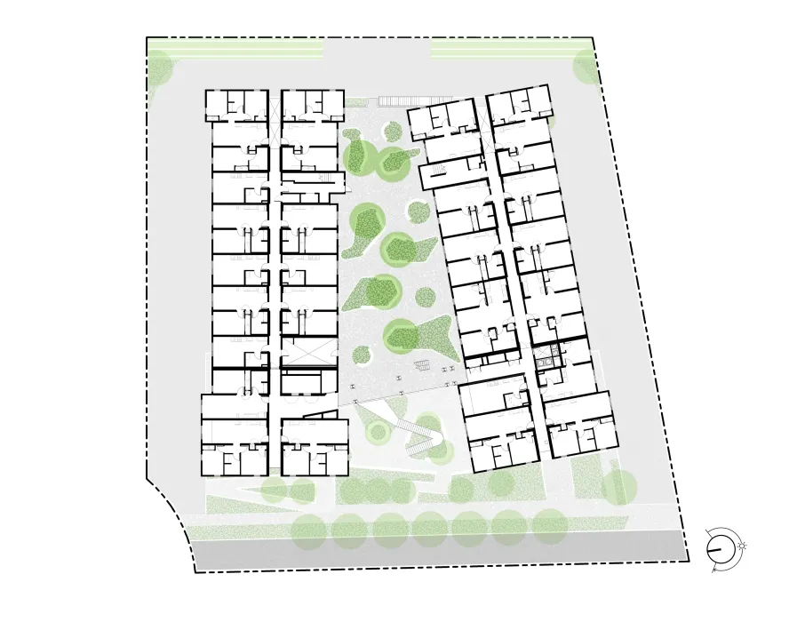 Second level site plan for 355 Sango Court in Milpitas, Ca.