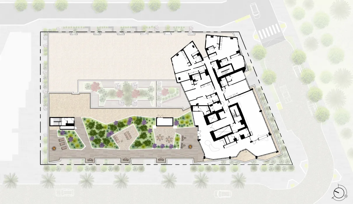 Level seven site plan for Isle House in San Francisco. 
