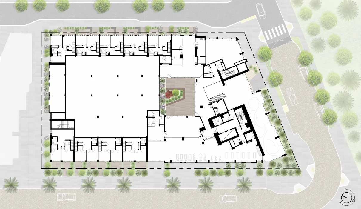 Level two site plan for Isle House in San Francisco. 