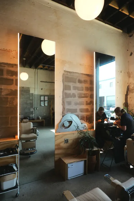 Barbershop station at Zephyr Barber.