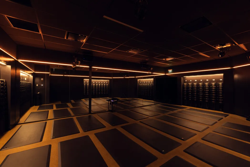 Interior view of the strength classroom at Supertone.