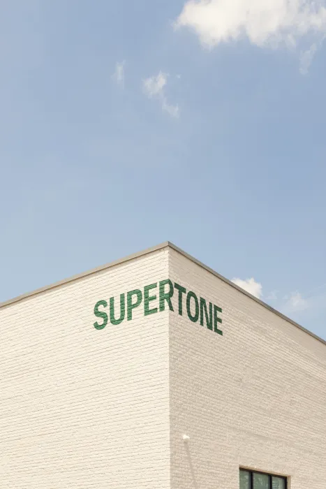 Exterior view of the corner of Supertone.
