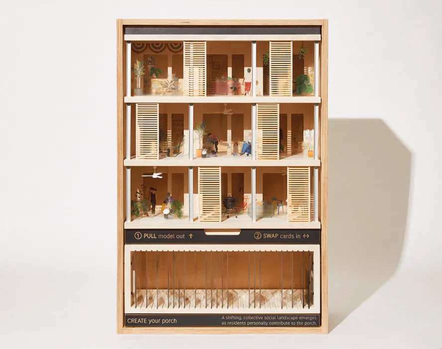 Gif of model showing movement of porch screens