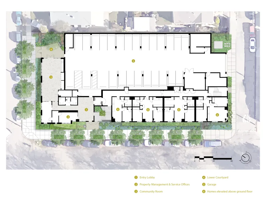 Site plan for Coliseum Place