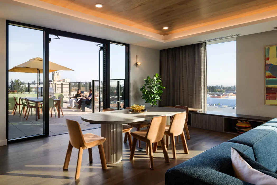 Seventh floor lounge at Felix.