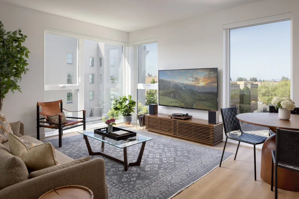 Unit living room at Felix.