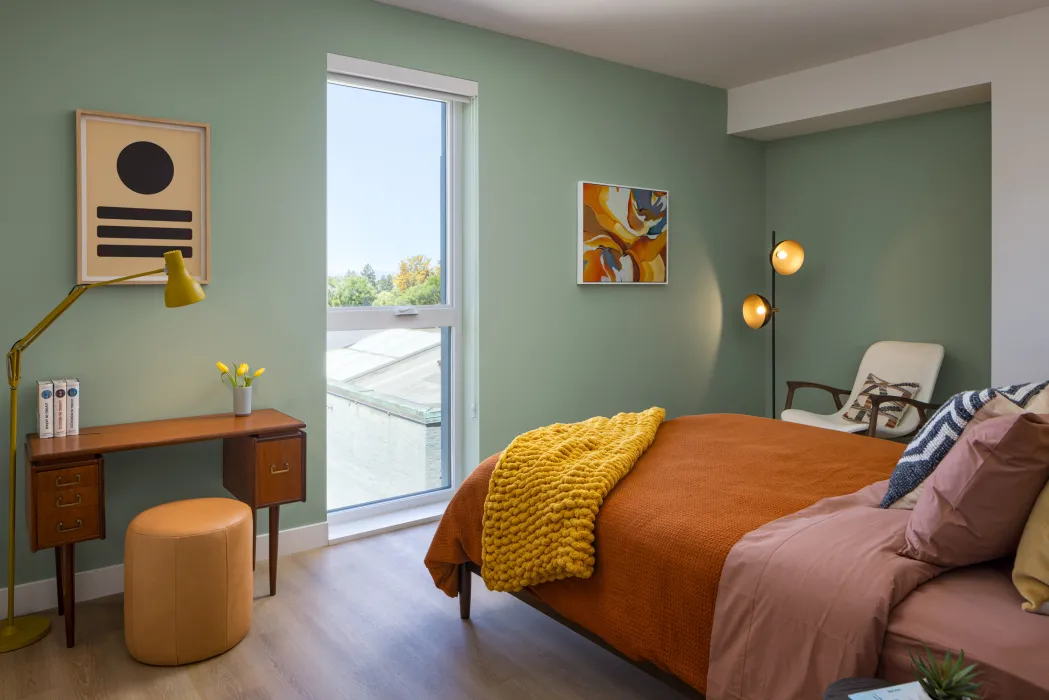 Unit bedroom at Felix.
