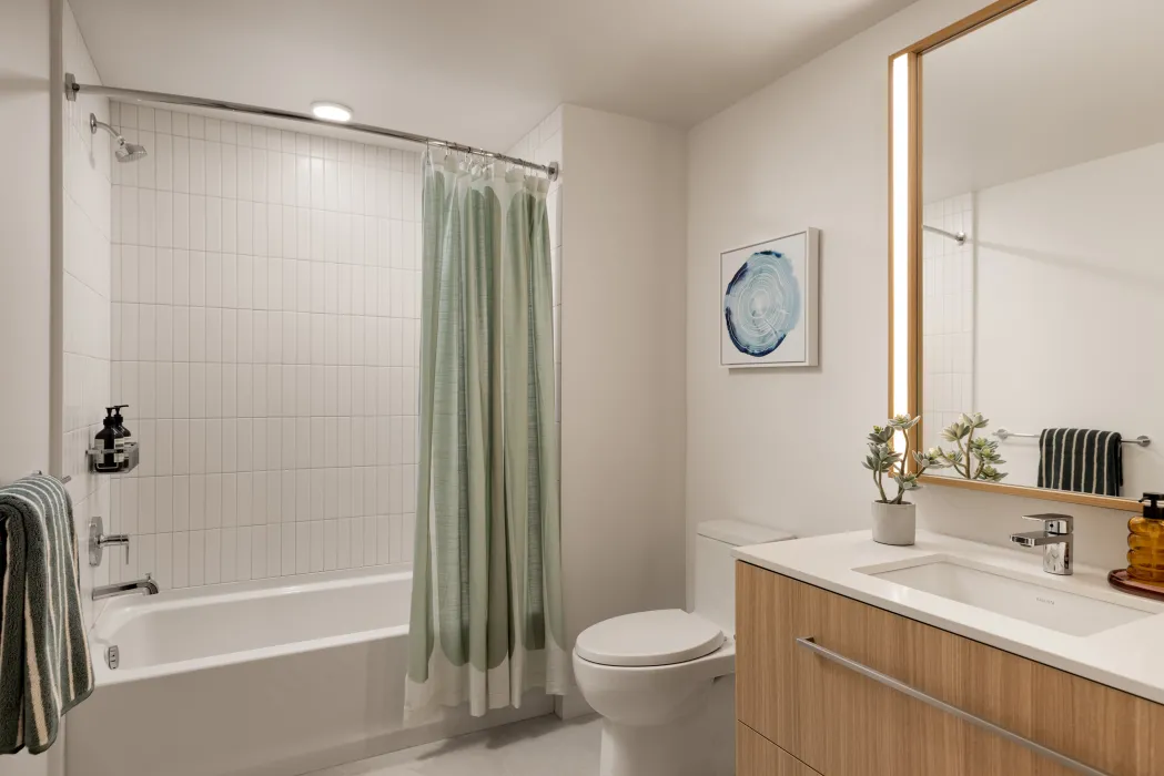 Unit bathroom at Felix.